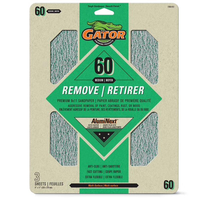 Rust-Oleum (210) 7260012 3PK- PREMIUM SANDING SHEETS, 60 GRIT