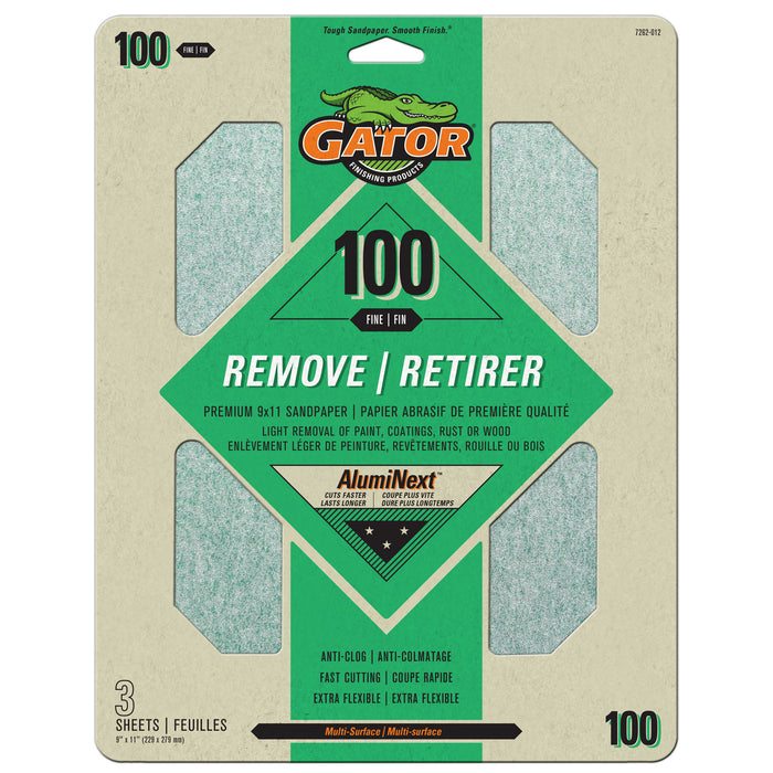 Rust-Oleum (210) 7262012 3PK- PREMIUM SANDING SHEETS, 100 GRIT