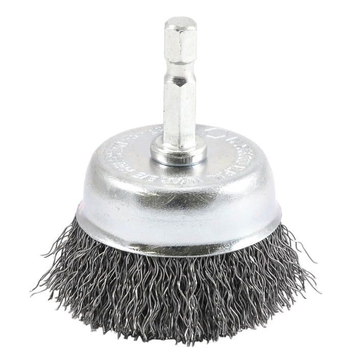 Forney (332) 72729 Cup Brush, Crimped, 2 in x .012 in x 1/4 in Hex Shank