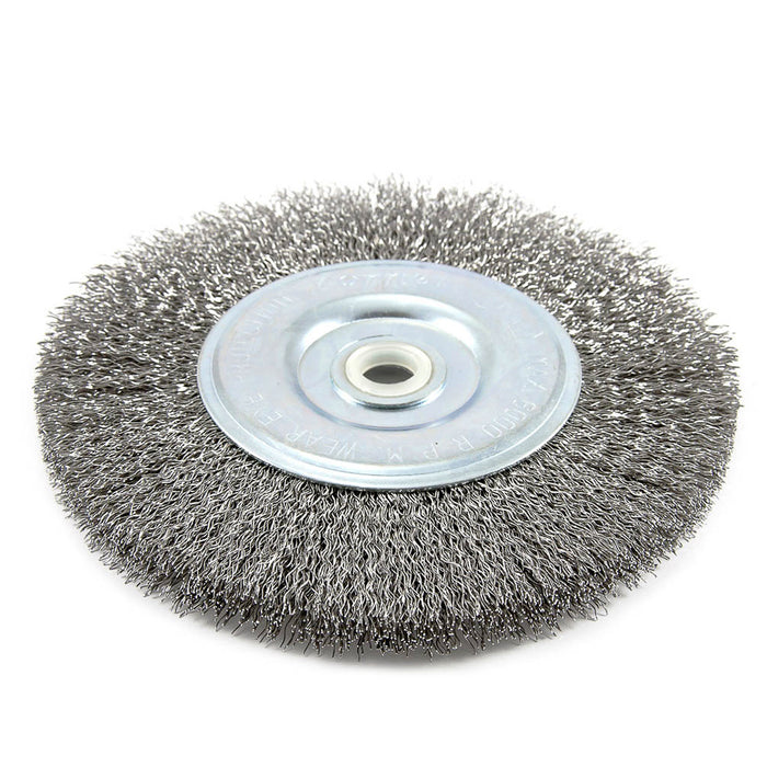 Forney 72745 Wire Wheel, Crimped, 6 in x .012 in x 1/2 in - 5/8 in Arbor