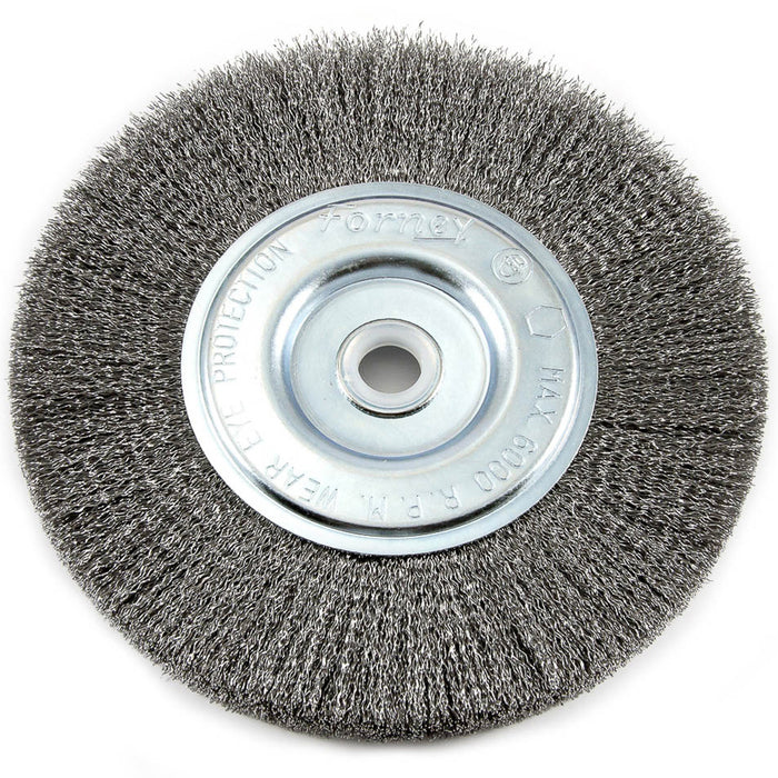Forney (332) 72747 Wire Wheel, Crimped, 6 in x .008 in x 1/2 in - 5/8 in Arbor