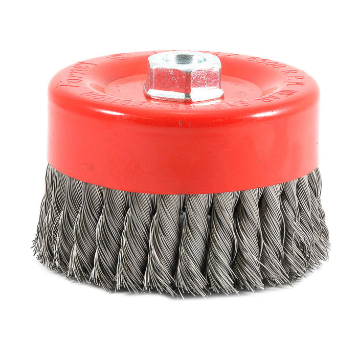 Forney (332) 72756 Cup Brush, Knotted, 6 in x .020 in x 5/8 in-11 Arbor