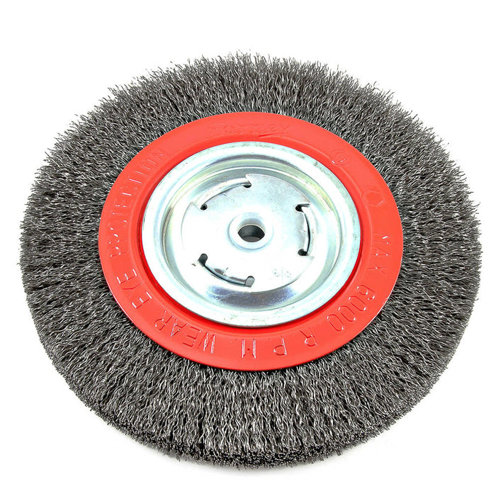 Forney 72762 Wire Wheel, Crimped, 8 in x .014 in x 1/2 in - 5/8 in Arbor
