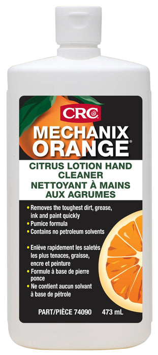 CRC 74090 Mechanix Orange® Citrus Lotion Hand Cleaner w/Pumice, 473 Milliliters