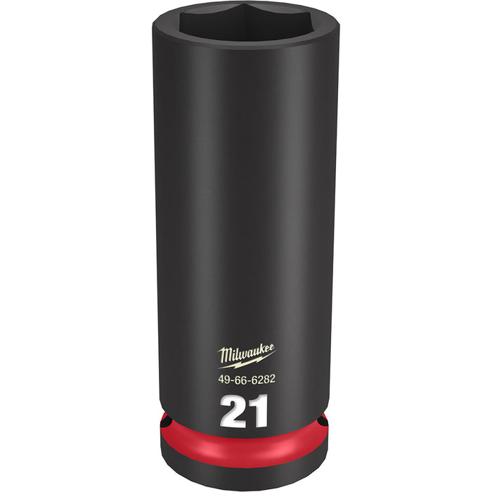Milwaukee 49-66-6282 SHOCKWAVE Impact Duty™ 1/2"Drive 21MM Deep 6 Point Socket