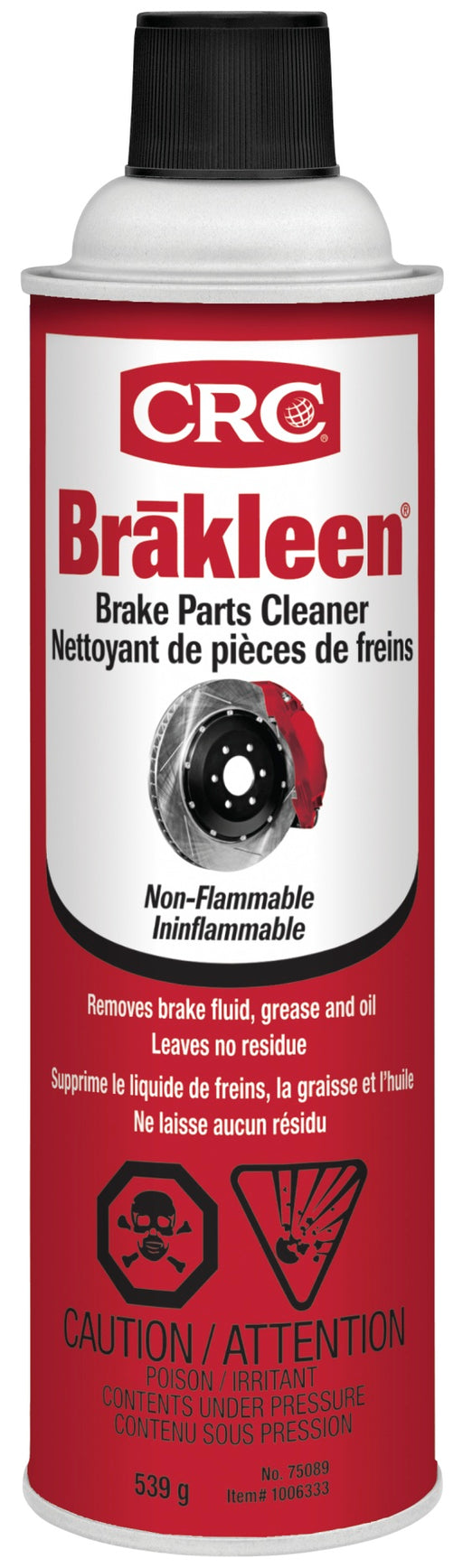 CRC 75089 Brakleen® Brake Parts Cleaner, 539 Grams