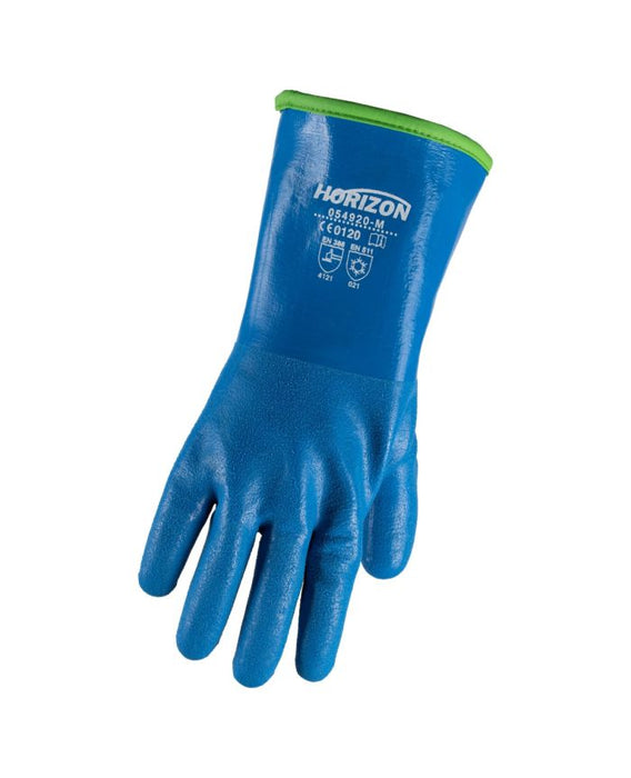Groupe BBH (140) 754920M NITRILE BLUE GLOVE, YLW ACRYLIC LNR SND FNSH, SZ M