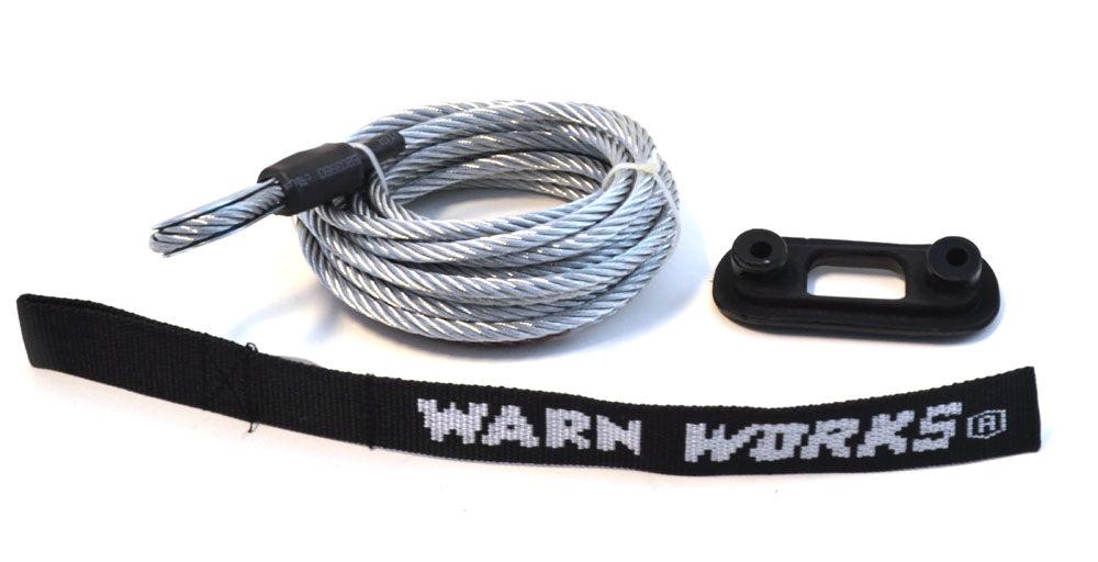 Warn (990) 76065 For Warn PullzAll Winches; 7/32 Inch Diameter x 15 Foot Length; Wire Rope