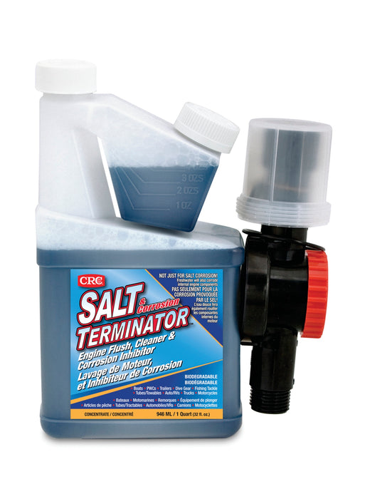 CRC 76320 Salt Terminator® Engine Flush, Cleaner & Corrosion Inhibitor, 946 Milliliters with Mixer