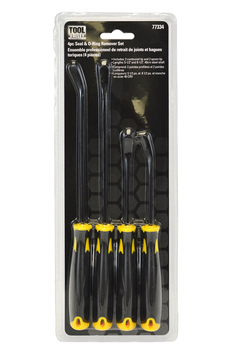 Dynaline 77334 4pc Seal & O-Ring Remover Set, Pro Tool Black Table
