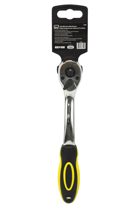 Dynaline 77341 1/4 & 3/8in Dr. Offset Ratchet, Pro Tool Black Table