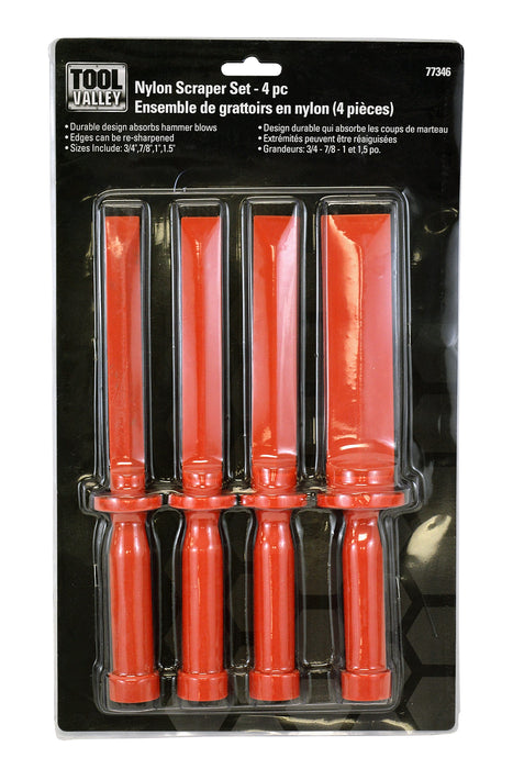 Dynaline (378) 77346 Nylon Scraper Set - 4 pc, Pro Tool Black Table