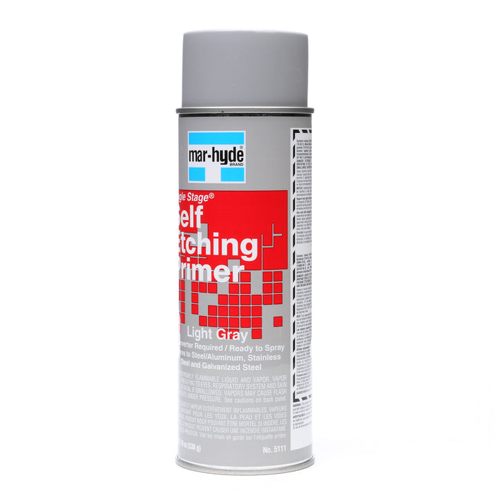 3M (815) 5111 3M™ Mar-Hyde® Single Stage® Self-Etching Primer Aerosol, 5111, light grey, 19 oz. (538 g), Colour: Gray, 3M Stock No. 7000125080