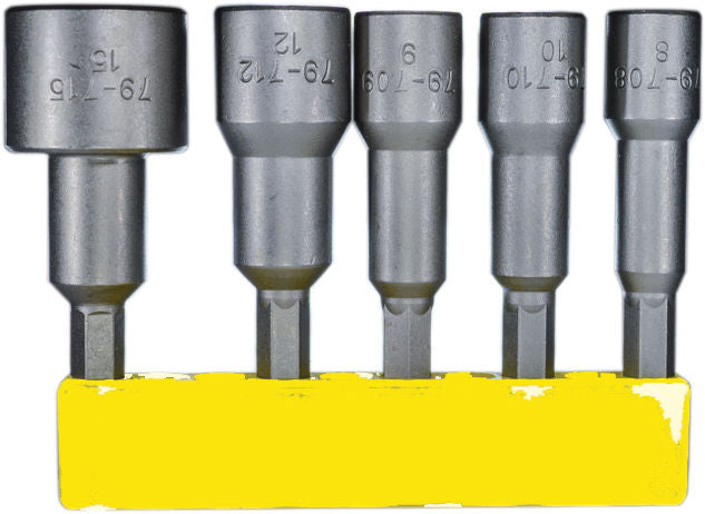 Dynaline 777586 METRIC MAGNETIC NUT DRIVER SET - 5 PACK