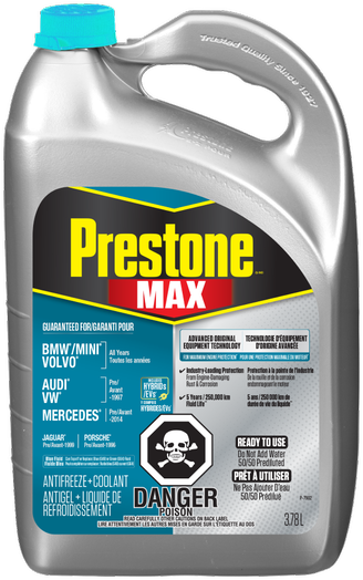 Prestone 78023 Extended Life European Teal Vehicles 50/50 Antifreeze/Coolant, 1 Gal.