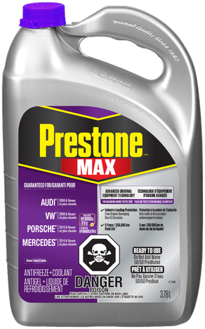 Prestone (256) 78114 Extended Life European Violet Vehicles 50/50 Antifreeze/Coolant, 1 Gal.
