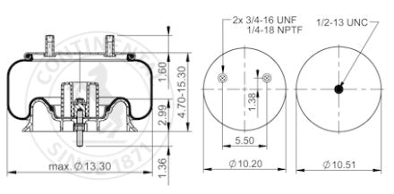 Continental Air Springs 78164 Continental Air Spring 10 10K-13 P 163
