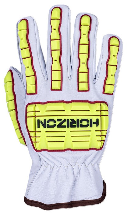 Groupe BBH (140) 783383M M G HORIZON HI-VIS TPR GOATSKIN DRIVER GLOVE CUT RESIST A6 WHITE