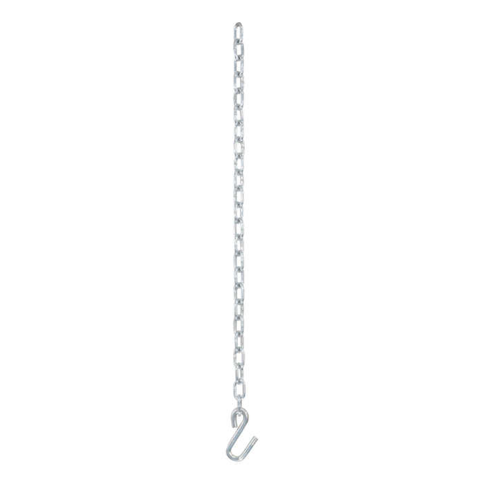 Curt (167) 80020 27" Safety Chain with 1 S-Hook (2,000 lbs, Clear Zinc)