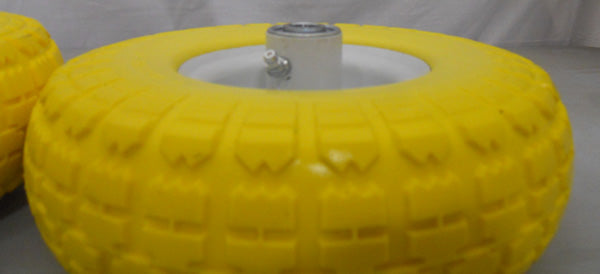 Dynaline (378) 80107 Flat Free Hand Truck Wheel, 10" - 4.10/3.50 R4