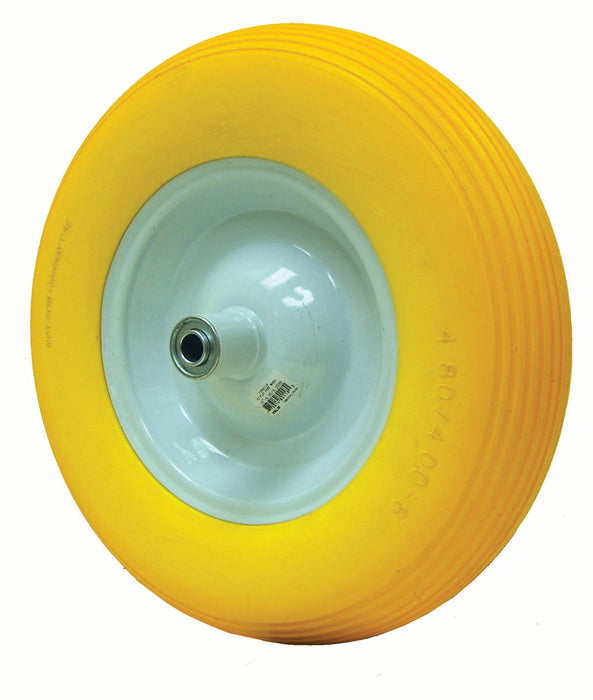 Dynaline 80118 Flat Free Barrow Wheel, 15" - 4.80/4.00 R8