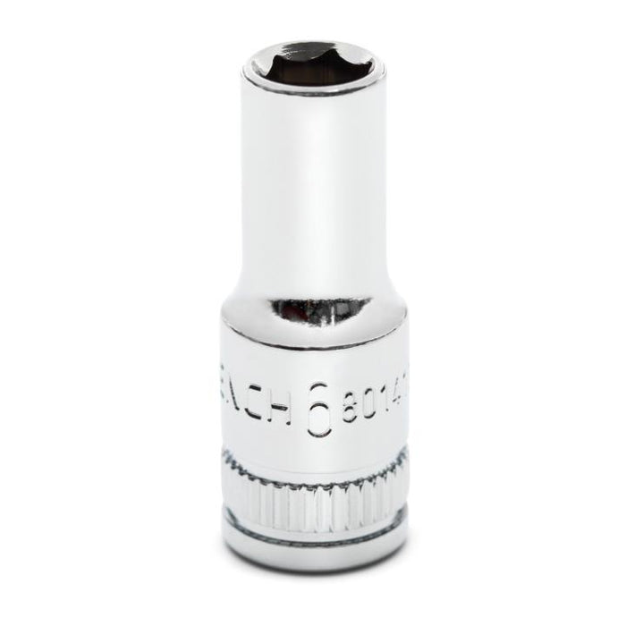 Apex Tool 80141S-06 SKT MID LNGTH 1/4DR 6PT 6MM MET