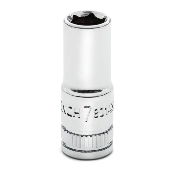 Apex Tool 80142S-06 SKT MID LNGHT 1/4DR 6PT 7MM MET