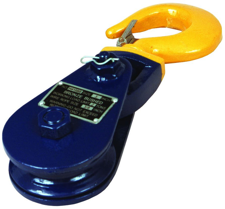 Dynaline (378) 80270 Snatch Block With Hook - 2 Ton, 3/8 Rope Dia.