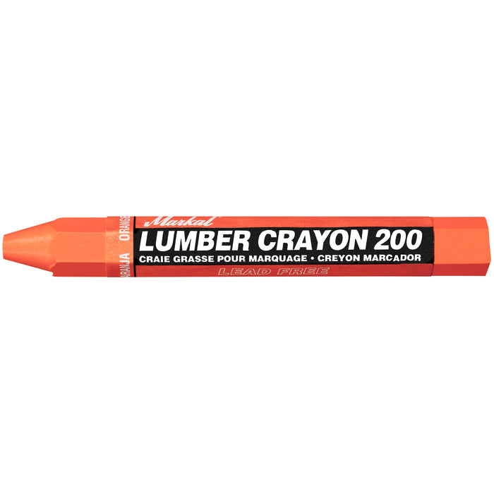 La-Co/Markal 80354 Lumber Crayon 200 - Economical, wax-based - Orange