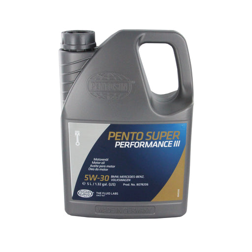 Pentosin 8078206 Pentosin SP III 5W-30 Synthetic Motor Oil exceeds API SM,CF; ACEA A3,B3,B4,C3., 5 L Jug