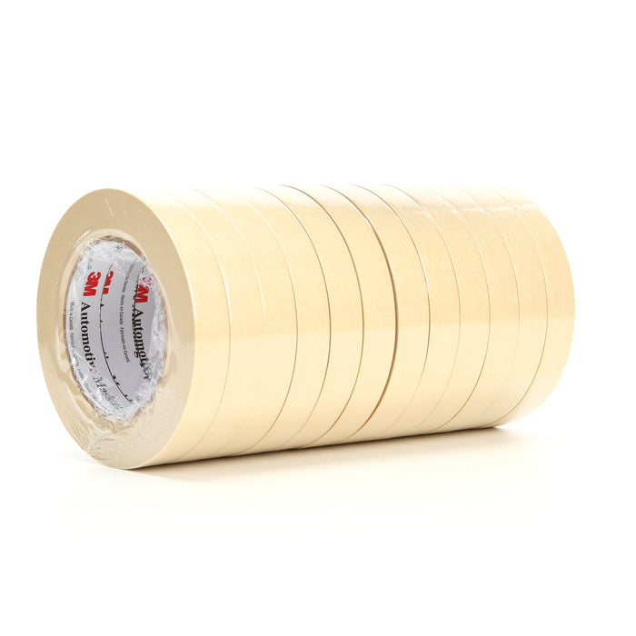3M (815) 06545 3M™ Automotive Masking Tape, 06545, 0.71 in x 180 ft (18 mm x 55 m), Colour: Natural, 3M Stock No. 7000045438