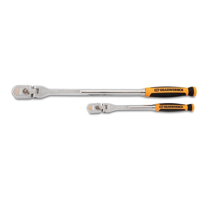 Apex Tool (442) 81204XP 2 Piece 1/4" and 3/8" Drive 120XP™ Dual Material Flex Handle Teardrop Ratchet Set