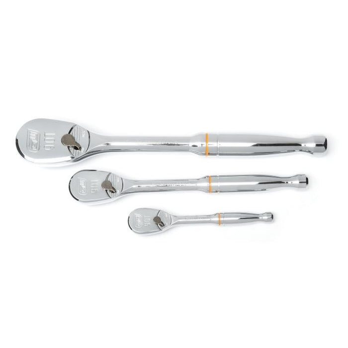 Apex Tool (442) 81206T GEARWRENCH 3 PC. 1/4", 3/8" & 1/2" DRIVE 90-TOOTH TEARDROP RATCHET SET