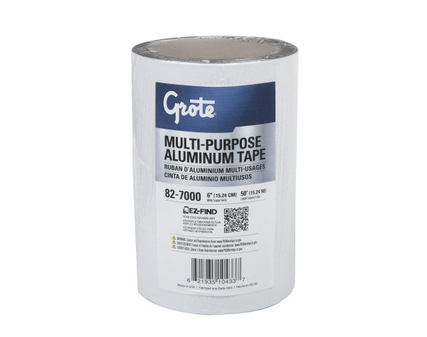 Grote (522) 82-7000 Grote 82-7000 2 Mil Multi-Purpose Aluminum Tape, 6" x 50'