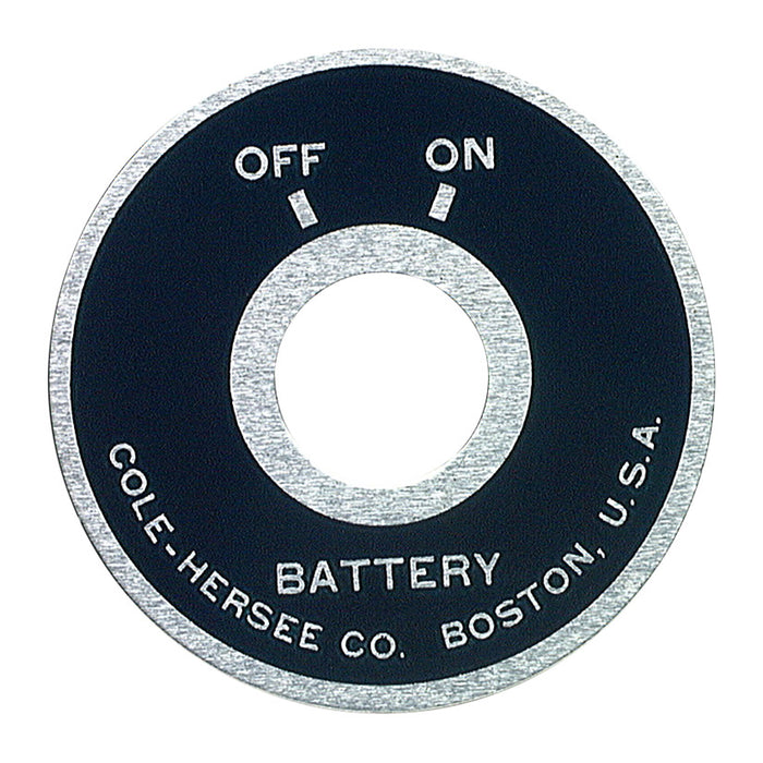 Cole Hersee 82065-BX PLATE FACE FOR DISCONNECT SWITCH