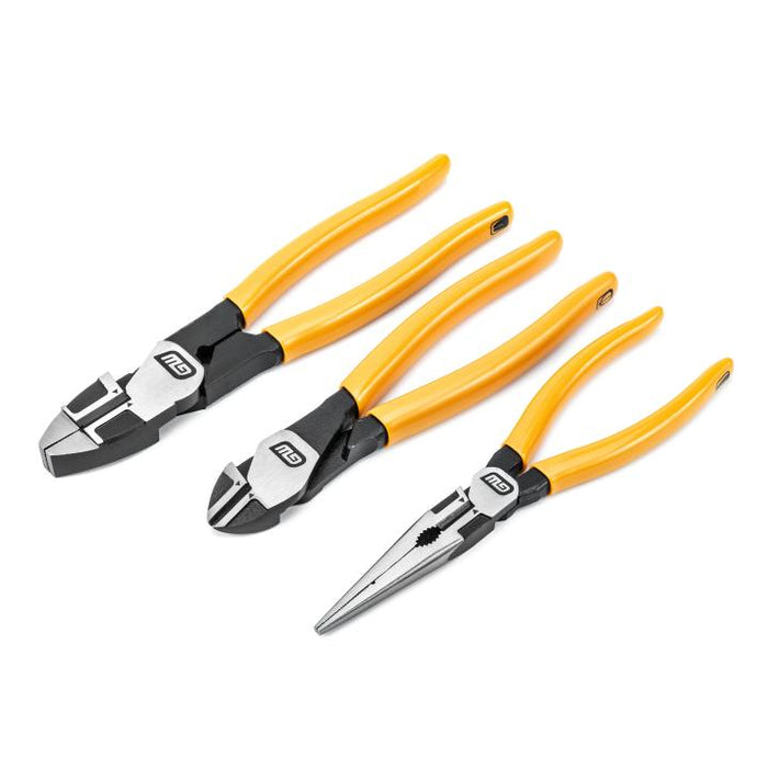 Apex Tool (442) 82202-06 3 Pc. PITBULL Dipped Handle Electrician's Plier Set