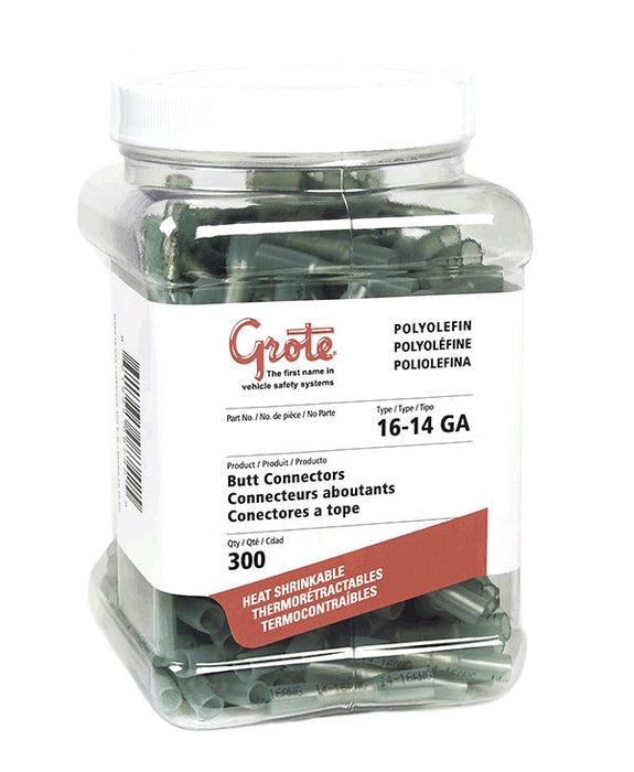 Grote (522) 83-3350-3 Heat Shrinkable Butt Connectors - Polyolefin, jar of 300