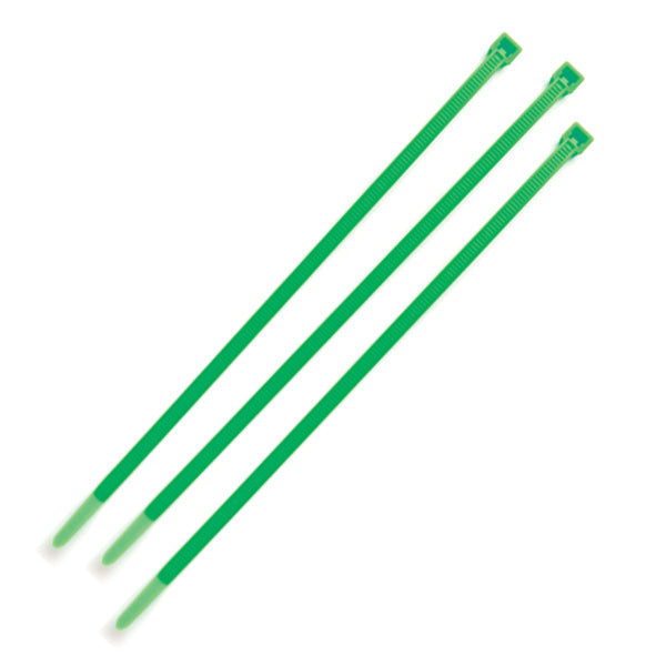 Grote 83-6034-3 Nylon Cable Ties Color Ties, 1000 Pack, Green, pack of 1000
