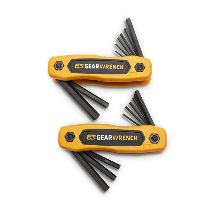 Apex Tool 83510 17 Piece SAE/Metric Folding Hex Key Set