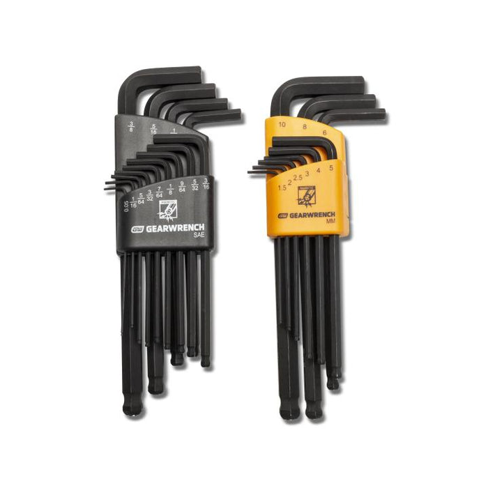 Apex Tool 83526 22PC SAE/MM MAG END BALL END HEX KEY