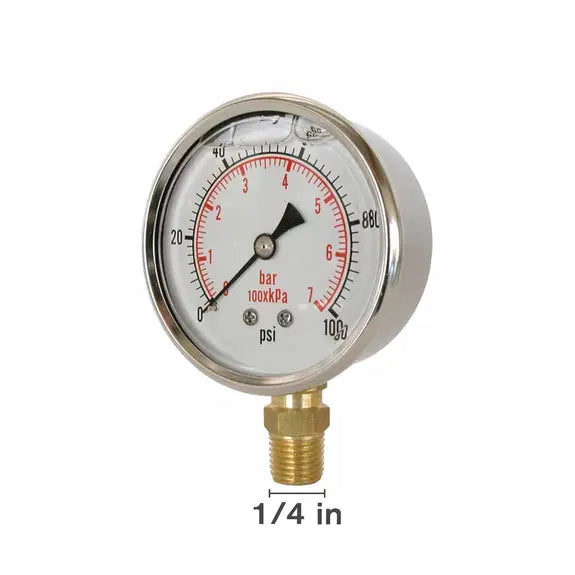 Braber Equipment (373) 84.001.000 Gauge, Gly 1000 Psi 4In