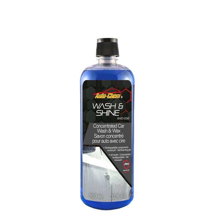 Auto-Chem (342) 840-032 WASH & SHINE Concentrated Wash & Wax, 950ML