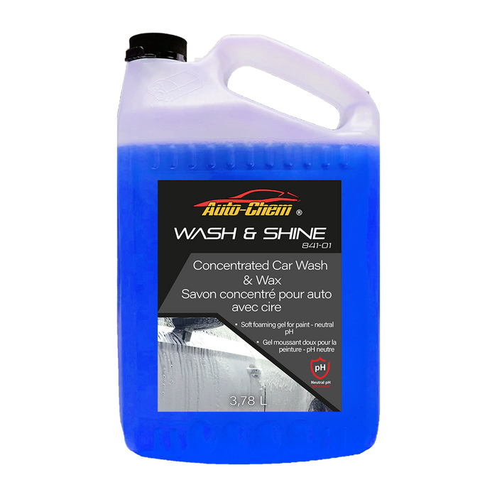 Auto-Chem (342) 841-01 WASH & SHINE Concentrated Wash & Wax, 3.78L