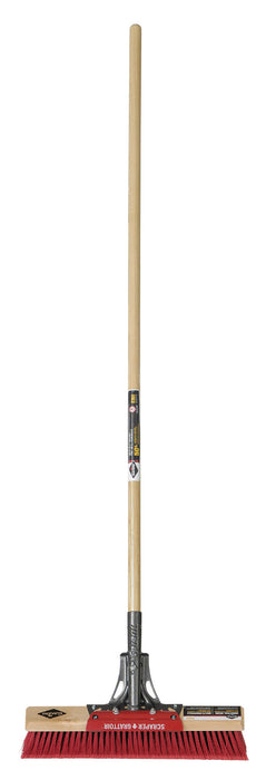 Garant 84240 Push broom, scraper, 18", multi, wood hdle
