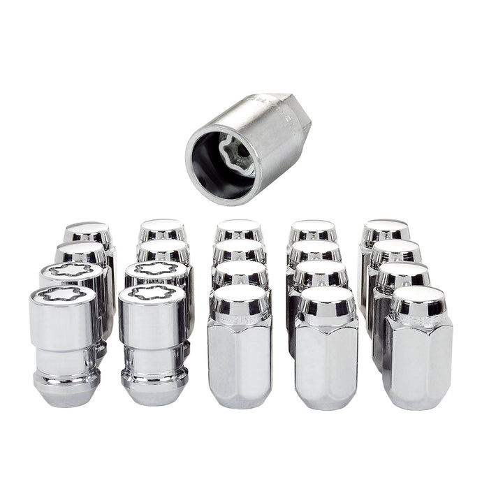 McGard (173) 84530CN Chrome Cone Seat Wheel Installation Kit for 5 Lug Vehicles (1/2-20 Thread Size); Set of 16 Lug Nuts, 4 Wheel Locks & 1 Key
