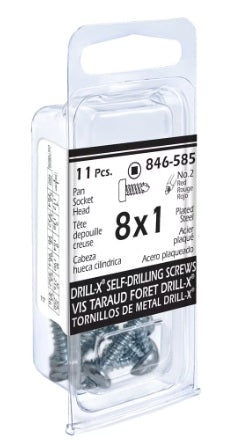 H. Paulin (680) 846-585 Paulin 11PK 8X1 PAN Head SQ TAPP Screw DRILLX Plated