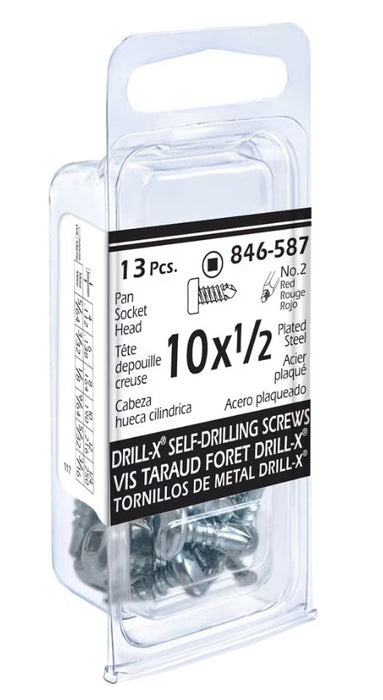 H. Paulin (680) 846-587 Paulin 13PK 10X1/2 PAN Head SQ TAPP Screw DRILLX Plated