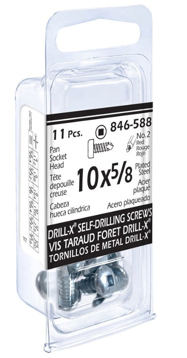 H. Paulin (680) 846-588 Paulin 11PK 10X5/8 PAN Head SQ TAPP Screw DRILLX Plated