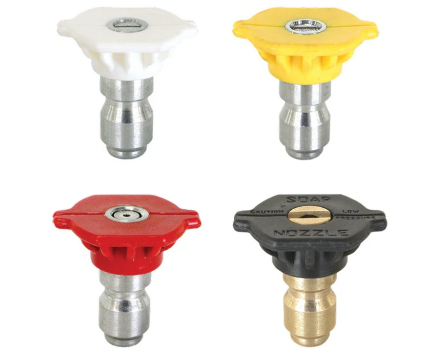 BE Pressure (374) 85.210.040 4.0 Quick Connect Pressure Washer Nozzle Set with 0°, 15°, 40° and Soaper