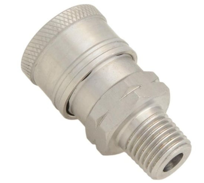 BE Pressure (374) 85.300.107S BE Stainless Steel 1/4" Quick Connect Coupler MNPT